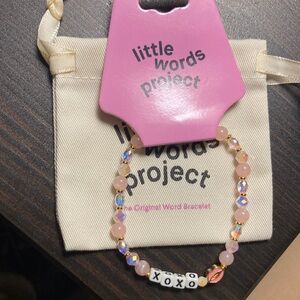 Little Words Project Pink Beaded Bracelet Valentine’s Day